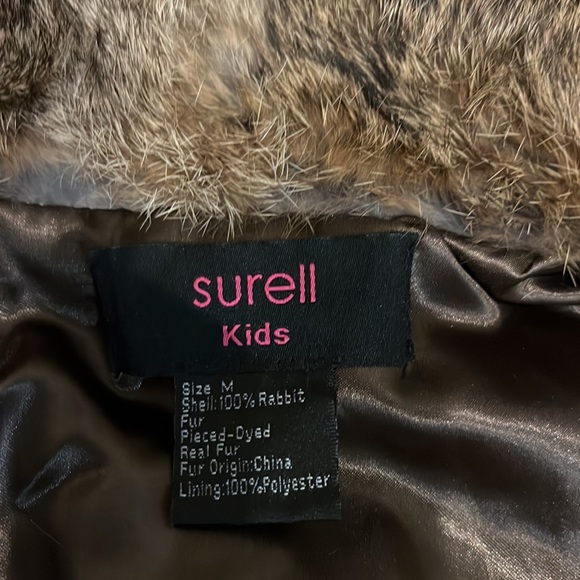 Girls 100% rabbit fur vest size M - Picture 3 of 3